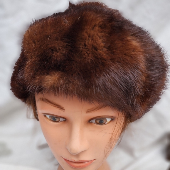 Vintage‎ Mink pillbox hat - Picture 1 of 8